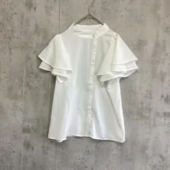 GRL  グレイル　ダブルフリルスリーブハイネックブラウス　白　レディース　Fサイズ