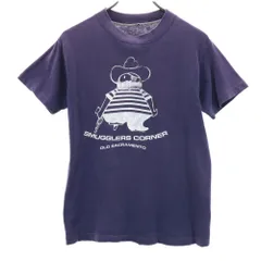 オールド 80s 90s プリント 半袖 Tシャツ パープル系 OLD メンズ 古着 【240513】 メール便可のサムネイル
