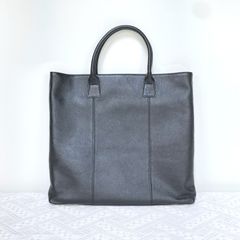 良品工房　レザートートバッグ　ハンドバッグ　牛革　シボ革　ブラックのサムネイル
