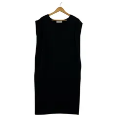 Simplicite シンプリシテェ Ｖネック ノースリーブ ロング ワンピース size表記なし/ブラック