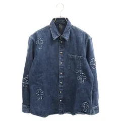 CHROME HEARTS (クロムハーツ) LOOSEENDS LS CRS PATCH ルーズエンド ルーズエンドクロスパッチデニム長袖シャツ インディゴのサムネイル