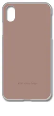 【新品未使用】iPhone XR アイフォンテンアール クリア ハードケース (262-choco fudge) ブラウン系 グレージュ系 くすみカラー おしやれ 可愛い cl-iphonexr-262