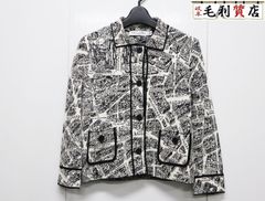 クリスチャンディオール Christian Dior ポリエステル レーヨン ジャケット I38 レディース ブラック ホワイト 324V53AM505 美品 トップス