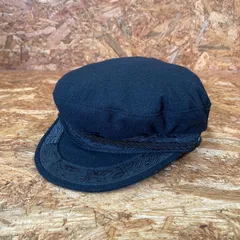 USA製 NEW YORK HAT 9040 Greek Fisherman Mサイズ ブラック グリークフィッシャーマン マリンキャップ ウール ニューヨークハット キャスケット 帽子 ユーズド USED 古着 MADE IN USAのサムネイル