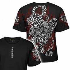 蛇虎　黒金　半袖　Tシャツ　服　メンズ　ヤクザ　オラオラ　ヤンキー　チンピラ