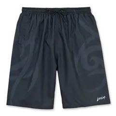 【トライバル ブラック 9558851】 水着 メンズ 大人 高校生 中学生 男子 サーフパンツ ロング丈 LARKINS ラーキンス S M L LL 大きいサイズ ゆったり おしゃれ 男の子 ジュニア 海パン ブランド ハーフパンツ