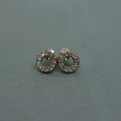 円形 ラインストーン ピアス アメリカ輸入雑貨 アクセサリー レトロ アンティーク  mpins-2269