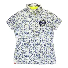 サイズ：L FILA GOLF フィラゴルフ  半袖ポロシャツ 花 総柄 ホワイト系 [240101326432]# ゴルフウェア レディース ストスト