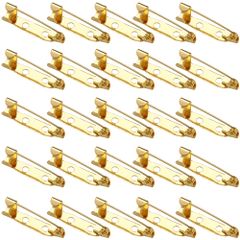 新品 ブローチピン 安全ピン 丈夫な縫いピン 手作り部品 工芸 DIY 安全丈夫なアクセサリー 25mm 25pcs ゴールドカラー