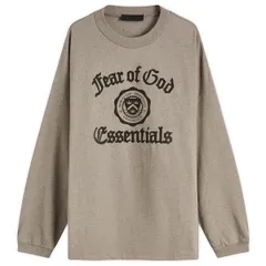 【送料無料】 フィアオブゴッド メンズ Tシャツ トップス Fear of God ESSENTIALS University Long Sleeve T-Shirt Heather Grey