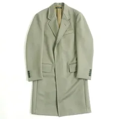 極美品△正規品 dunhill LONDON ダンヒル ロンドン ウール100% チェスターコート カーキ系 44 メンズ イタリア製 ハンガー・ガーメント付きのサムネイル