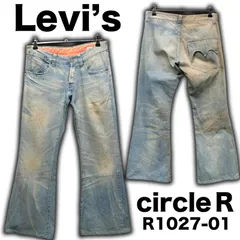 00s Levi's circle R R1027-01 ベルボトム ライトオンスデニム フレアジーンズ W30/82cm リーバイス サークルR y2k グランジ ブーツカット ビッグベル