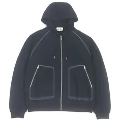 【美品】HERMES　エルメス　フロントジップパーカー　メンズ　ネイビー　L 美品】HERMESエルメスフロントジップパーカーメンズネイビーL