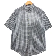 古着 ラルフローレン Ralph Lauren POLO by Ralph Lauren BLAKE 半袖 ボタンダウン チェックシャツ メンズM相当/eaa553908
