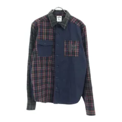 ビリオネアボーイズクラブ チェック 長袖 コットンシャツ S ネイビー系 Billionaire Boys Club メンズのサムネイル