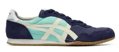 Onitsuka Tiger オニツカタイガー SERRANO スポーツカジュアルシューズ 1183B400 シリーズ2 ネイビー×ミントグリーン、サイズ：38（240）