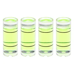 uxcell 円筒形バブルレベル 8x20mm ミニブルズアイ水準器 カメラ三脚 望遠鏡 ワークショップ ターンテーブル 写真フレームの水平出し用 4個 緑