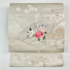名古屋帯 未使用品 桔梗 銀駒刺繍 銀通し レース NO-1173 - メルカリ
