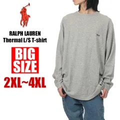 【新品・未使用】【ビッグサイズ】【アンドーバーヘザー】ラルフローレン 長袖 Tシャツ メンズ USAモデル POLO RALPH LAUREN サーマル ロンT 大きいサイズ ゆったり アメカジ カジュアル ブランド 2XL 3XL 4XL