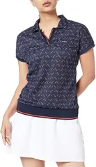 【新品】【Sサイズのみ】prince（プリンス）ゲームシャツ レディース・ウィメンズ 半袖 テニスウェア ネイビー WS0101-127-S