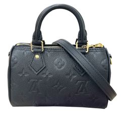 極美品 ルイ・ヴィトン LOUIS VUITTON ハンドバッグ ナノスピーディ M82450 ノワール レザー ナノ・スピーディ ルイヴィトン ♯0203010296