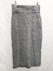 ◇ Θ INGNI イング デニム ロング丈 タイト スカート サイズF ブラック レディース P  【1409250048463】