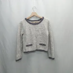 ◇ ⊇ PROPORTION BODY DRESSING ラメ入り 長袖 ニット サイズFR ホワイト グレー レディース E  【1503050047197】