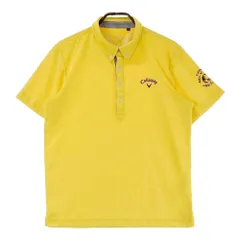 サイズ：L CALLAWAY キャロウェイ  半袖ポロシャツ ボタンダウン  イエロー系 [240101408378]# ゴルフウェア メンズ ストスト
