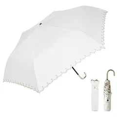 日傘 折りたたみ傘 超軽量 174g/194g UVカット 遮熱 遮光 日焼け止め対策 紫外線遮断 晴雨兼用 レディース かわいい 高密生地 超撥水 耐風 小型 携帯便利 (星柄-ホワイト) 1