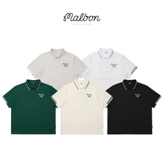 春夏 韓国 MALBON ゴルフウェア メンズ 半袖Tシャツ ポロシャツ スポーツ 速乾 通気性