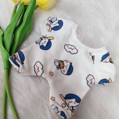 20cm ぬいぐるみ服 着せ替え野球猫ロンパース/綿人形 棉花娃娃 ちびぬい服 ちびぐるみ コットンドール