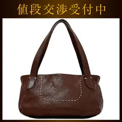 ゲンテン ハンドバッグ ec-22903 ブラウン 美品 レザー 中古