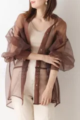 【新品タグ付】Chico｜オーガンジー シアーブロッキングシャツ