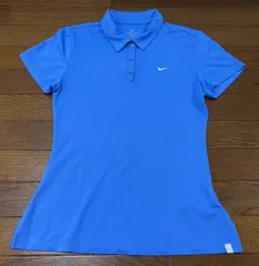 NIKE  ナイキ　ポロシャツ　水色　Tシャツ　半袖　ドライフィット　キッズ　レディース　メンズ　Lサイズ