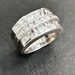 【美品⭐️シルバーとクリスタルのデザインリング】 使用貴金属 シルバー925     クリスタルたくさん　 太めのリング　 （AYA）22505240550KWSのサムネイル