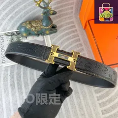 HERMES エルメス ロゴ柄 ベルト05