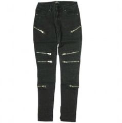 新品 D-ID ディーアイディー NINA ROCK ZIP ANKLE SKINNY ジップスキニーデニムパンツ 129571 24 VINTAGE BLACK 定価27,280円 ROSE BUD ローズバッド ボトムス g12566