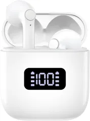 イヤホン bluetooth ワイヤレスイヤホン ブルートゥース イヤホン Bluetooth5.3技術 最大60時間再生 蓋を開けたら瞬間接続 LEDディスプレイ表示 ぶるーとぅーす HiFi音質 重低音 ENCノイズキャンセリング 左右分離型