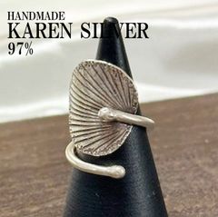シルバーリング カレンシルバー ハンドメイド エスニック 純銀 #96