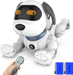 【在庫処分】ロボット犬 音楽演奏 犬型ロボット犬 ロボット プログラミング 音声制御 電子 ペット ペットロボット触れてインタラクティブ 犬 ロボット おもちゃ 男の子 女の子 誕生日プレゼント 癒やしい 子ども用電動ロボット家族クリスマス贈り物