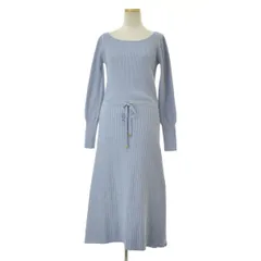 【NANOUNIVERSE】NL11ONP010TN オーガニックコットンリブニット長袖ワンピース