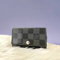 【美品】LOUIS VUITTON ルイヴィトン ダミエグラフィット  ６連キーケース キーケース キャンバス メンズ ブラック【中古】【送料無料】