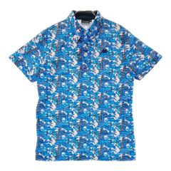 ゴルフ新品タグ付 ZOY リバティ総柄 半袖ポロシャツ メンズM 日本製