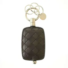 BOTTEGA VENETA ボッテガヴェネタ イントレチャートレザー キーリング  ブラウンのサムネイル