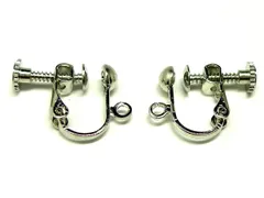 イヤリング パーツ カン付 イヤリングパーツ(15mm×15mm)(シルバー)(2個)