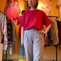 〜90s シングルステッチ　ロゴプリント　ピンク　Tシャツ