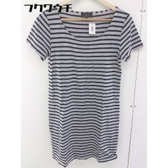 ◇ A.P.C. アー ペー セー ボーダー 半袖 ミニ ワンピース サイズ XS グレー ブラック レディース 【1109220012004】