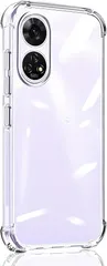 JACRON 全面保護 ZTE あんしんファミリースマホ 耐衝撃 ケース 柔軟 TPU カバー 四隅がエアクッション構造 全透明 散熱加工 黄変しにくい Anshin Family ワイヤレス充電対応 薄型 軽量(90M-DLD-KI414)のサムネイル
