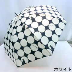 【猫柄雨傘】風に強い耐風タイプ（水玉と黒猫）