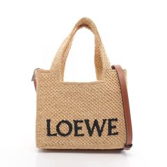 ロエベ LOEWE トートバッグ フォント トート ミニ A685V46X01 ナチュラル/ブラウン その他 フォント トート ミニ レディース Used A